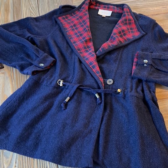 Skies Are Blue Sweaters - Skies are Blue Anthropologie Plaid Sweater Small